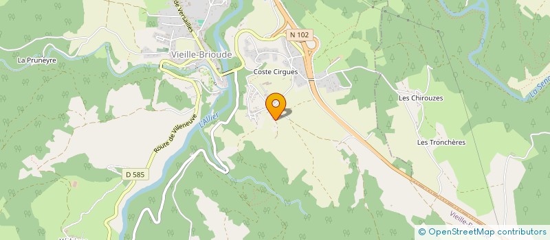 localisation de l'entreprise PF LAVAGE AUTO  VIEILLE-BRIOUDE