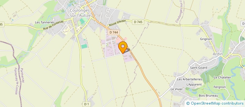 localisation de l'entreprise PF MARTIN  COULONGES-SUR-L'AUTIZE