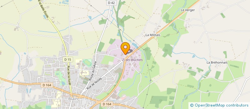 localisation de l'entreprise PF OUEST  BLAIN
