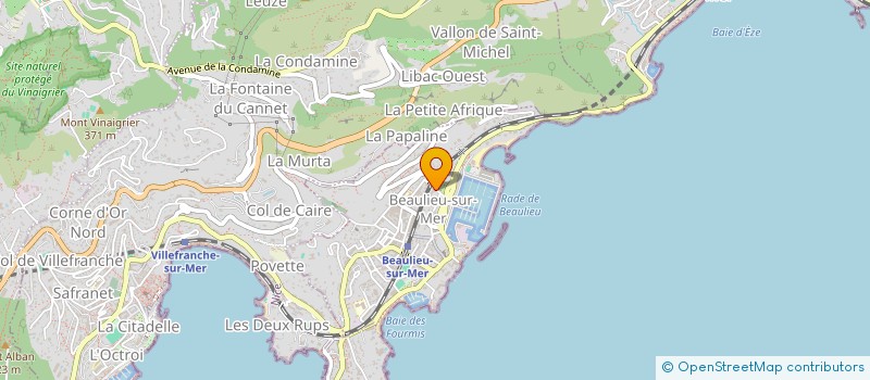 localisation de l'entreprise PF U 653 à BEAULIEU-SUR-MER