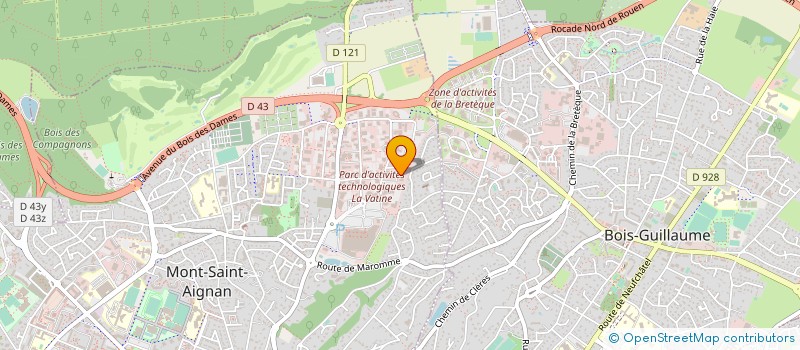 localisation de l'entreprise PF76 à MONT-SAINT-AIGNAN