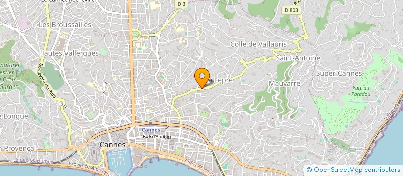 localisation de l'entreprise PFC à CANNES