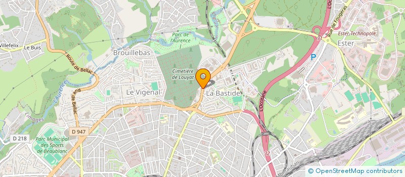 localisation de l'entreprise PFFL 87 à LIMOGES