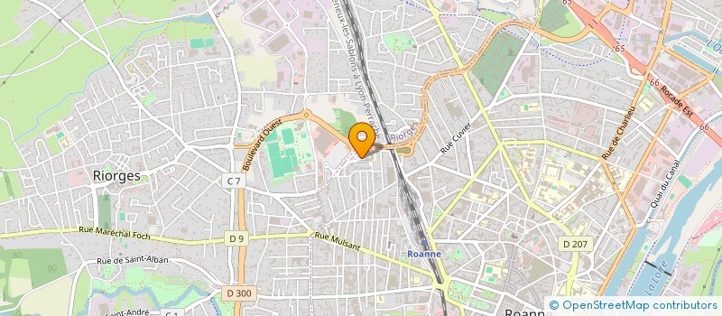 localisation de l'entreprise PFGESTFIN à ROANNE