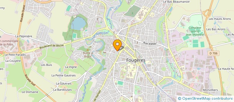 localisation de l'entreprise PFI 69  FOUGERES