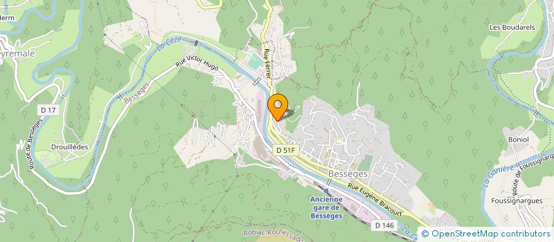 localisation de l'entreprise PFP NEWSTART à BESSEGES