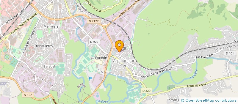 localisation de l'entreprise PFP RACING à ARPAJON-SUR-CERE