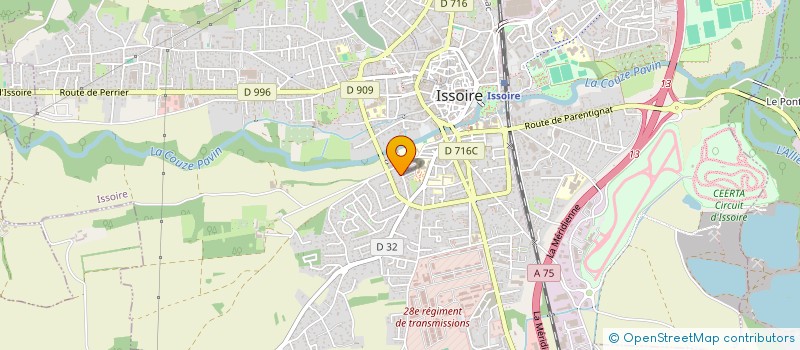 localisation de l'entreprise PFS DU 19 MARS  ISSOIRE