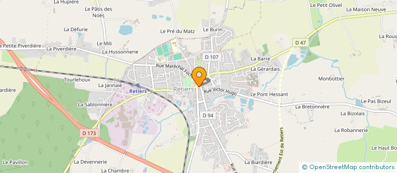 localisation de l'entreprise PFTM RETIERS  RETIERS