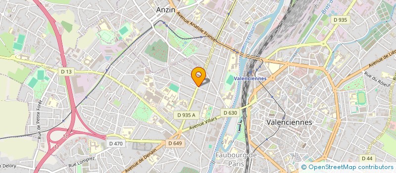 localisation de l'entreprise PFV POMPES FUNEBRES VAILLANT  VALENCIENNES