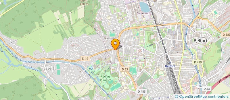 localisation de l'entreprise PG BOULANGERIE  BELFORT