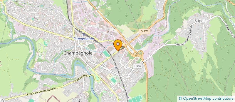 localisation de l'entreprise PG COIFFURE  CHAMPAGNOLE