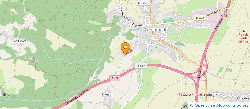 localisation de l'entreprise PG CONCEPT  COMBRONDE