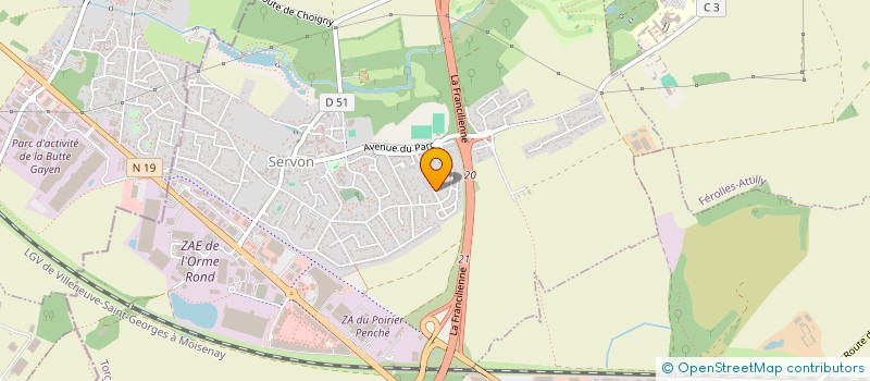 localisation de l'entreprise PG DEVELOPPEMENT  SERVON