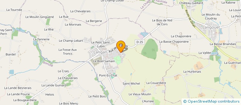 localisation de l'entreprise PG.MENUISERIE  LANGAN