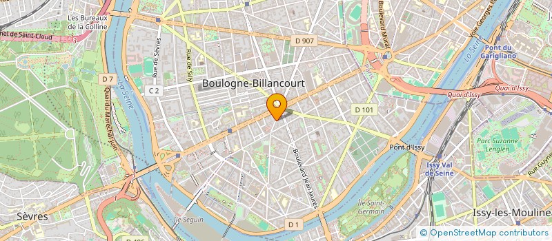 localisation de l'entreprise PG PROJECT à BOULOGNE-BILLANCOURT