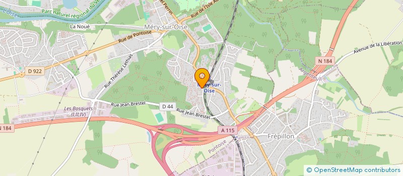 localisation de l'entreprise PG SERVICES à MERY-SUR-OISE