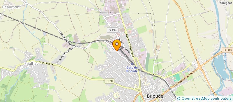 localisation de l'entreprise PGB SAVOIE  BRIOUDE