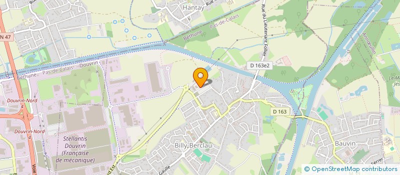 localisation de l'entreprise PGE  BILLY-BERCLAU