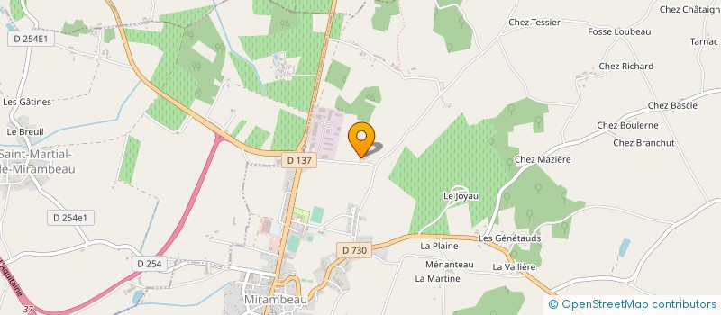 localisation de l'entreprise PGM à MIRAMBEAU