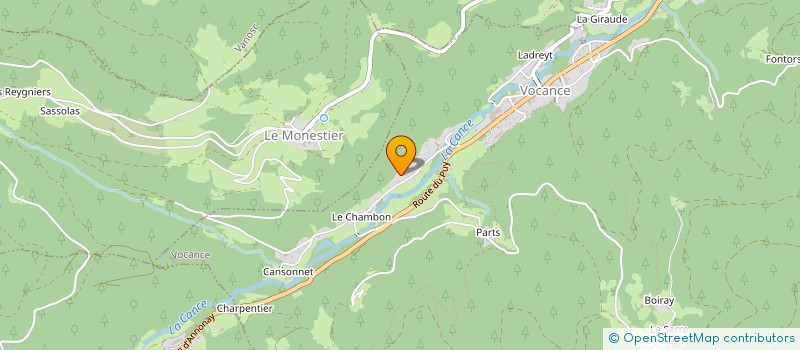 localisation de l'entreprise PGML  VOCANCE