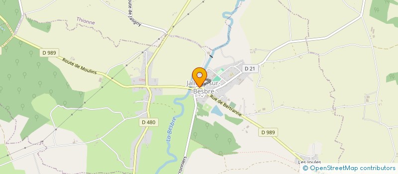 localisation de l'entreprise PGP à JALIGNY-SUR-BESBRE
