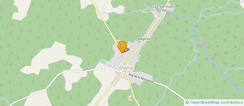 localisation de l'entreprise PGS ARNAUD à PRECHAC