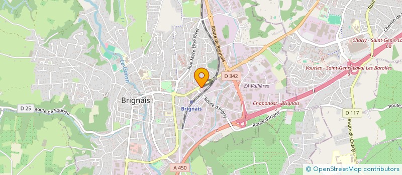 localisation de l'entreprise PGS REVETEMENTS à BRIGNAIS