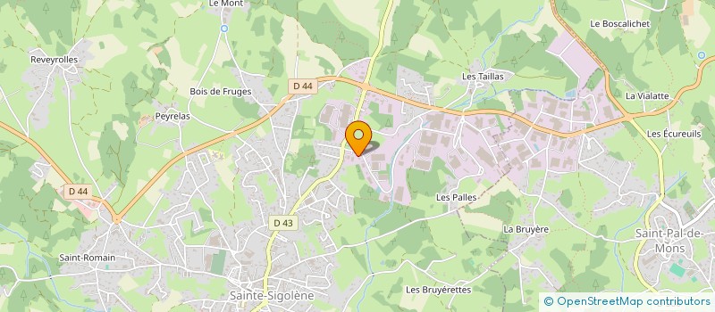 localisation de l'entreprise PGV IMMOBILIER à SAINTE-SIGOLENE
