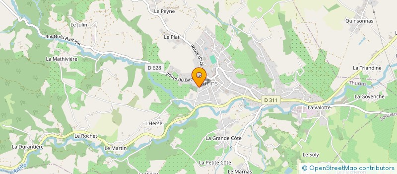 localisation de l'entreprise PGX à THURINS