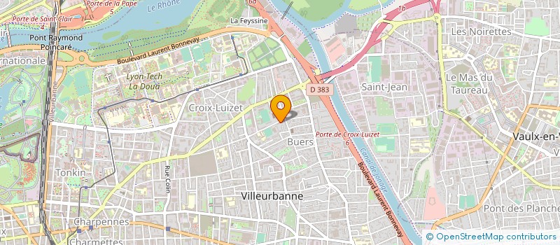 localisation de l'entreprise PH GESTION  VILLEURBANNE