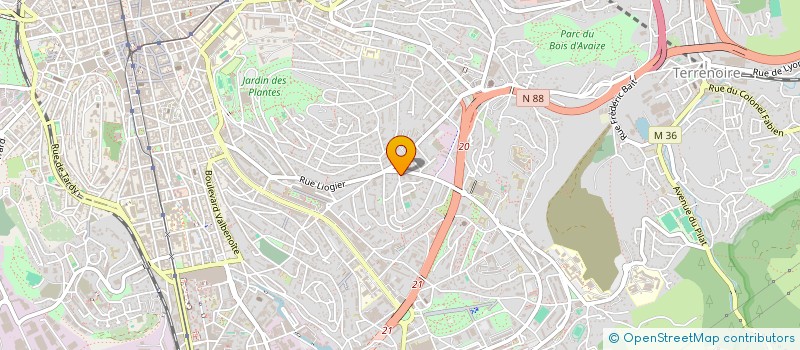 localisation de l'entreprise PH IMMO  SAINT-ETIENNE