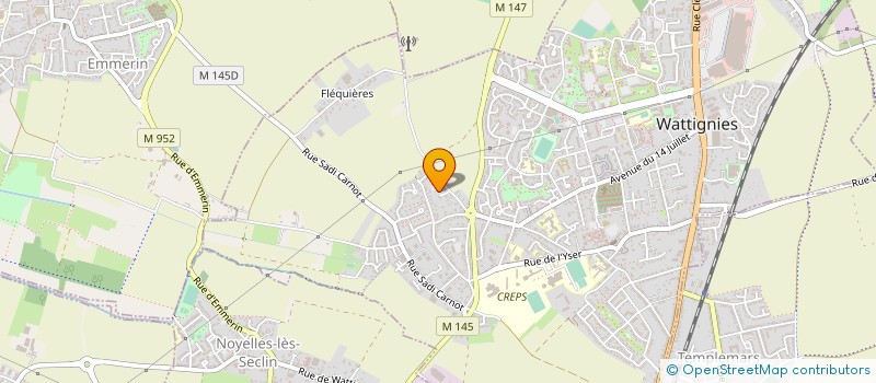 localisation de l'entreprise PH2O  WATTIGNIES