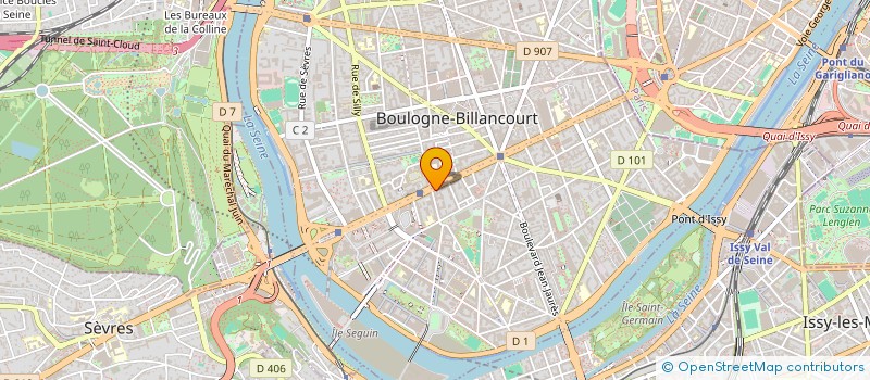 localisation de l'entreprise PH7 DEVELOPPEMENT  BOULOGNE-BILLANCOURT