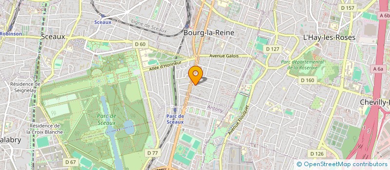 localisation de l'entreprise PHA2M à BOURG-LA-REINE