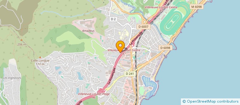 localisation de l'entreprise PHARE MER  VILLENEUVE-LOUBET