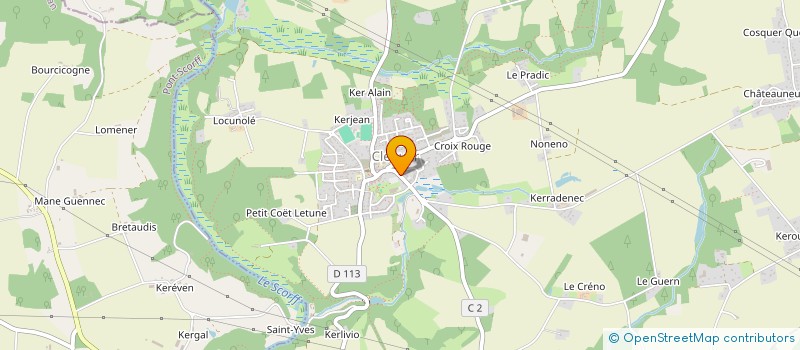 localisation de l'entreprise PHARE & SENS  CLEGUER