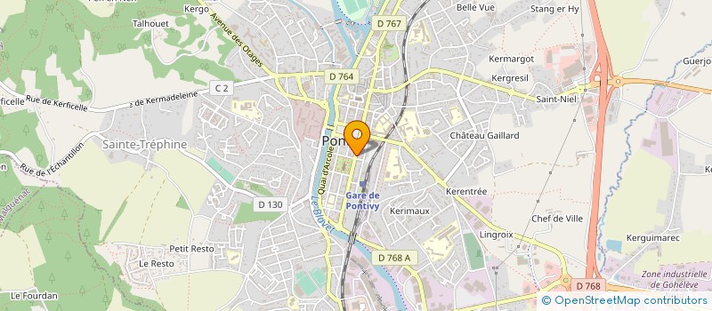 localisation de l'entreprise PHARHABEL  PONTIVY