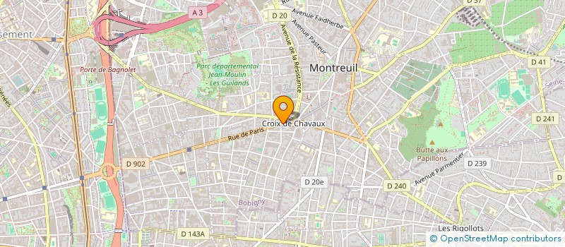 localisation de l'entreprise PHARM'ADDICT à MONTREUIL