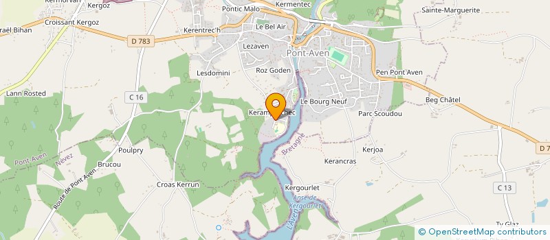 localisation de l'entreprise PHARM'HABITATION  PONT-AVEN