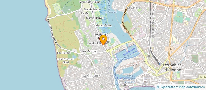 localisation de l'entreprise PHARMA CHAUME à LES SABLES D'OLONNE