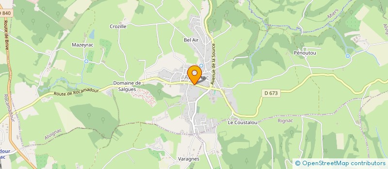 localisation de l'entreprise PHARMACIE ALVIGNAC  ALVIGNAC