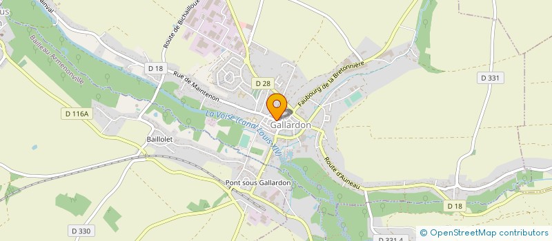 localisation de l'entreprise PHARMACIE ANGELE ET CLEMENT BOUQUET à GALLARDON