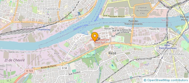 localisation de l'entreprise PHARMACIE ATOUT SUD à REZE