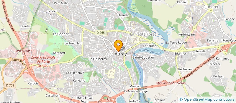 localisation de l'entreprise PHARMACIE AUDOUIN à AURAY