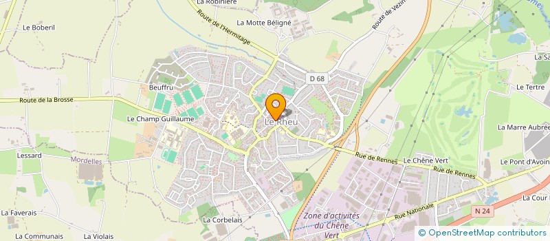 localisation de l'entreprise PHARMACIE BACQUES-ROUSSEAU  LE RHEU