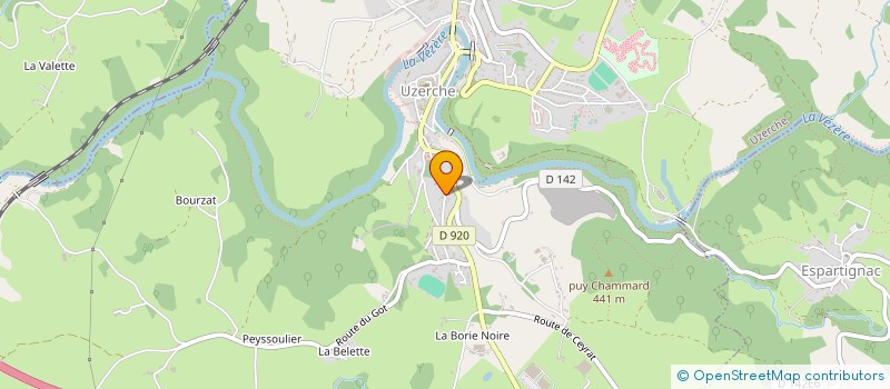 localisation de l'entreprise PHARMACIE BARBE  UZERCHE