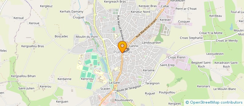 localisation de l'entreprise PHARMACIE BARON  PLABENNEC