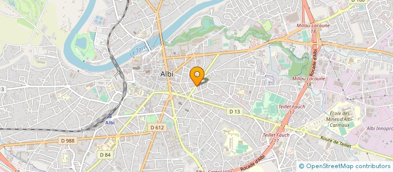 localisation de l'entreprise PHARMACIE BARTHES à ALBI