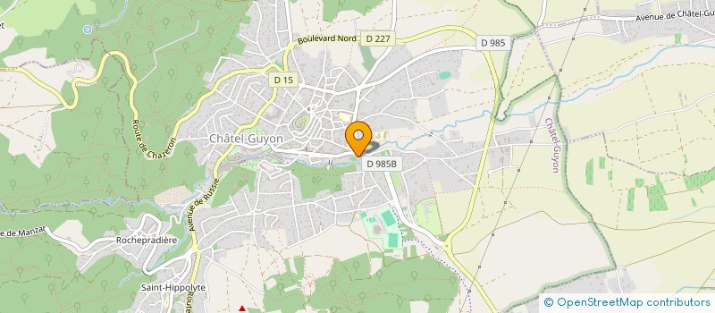 localisation de l'entreprise PHARMACIE BASTERRE-MOURET  CHATELGUYON